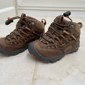 Keen Toddler Boy’s Brown/Orange Hiking Boots Size 10 Perfect Condition